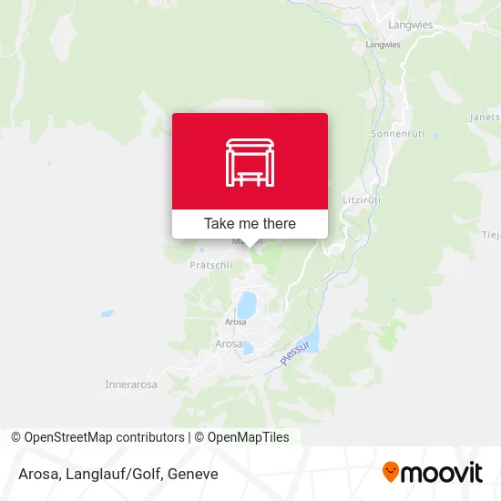 Arosa, Langlauf/Golf map