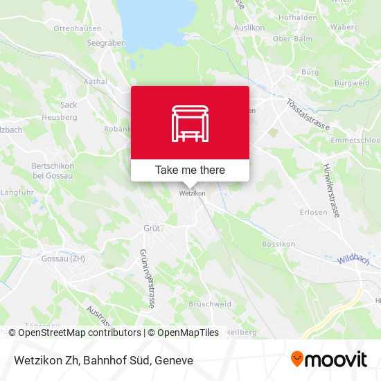 Wetzikon Zh, Bahnhof Süd map