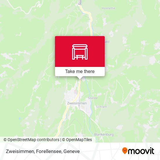 Zweisimmen, Forellensee map