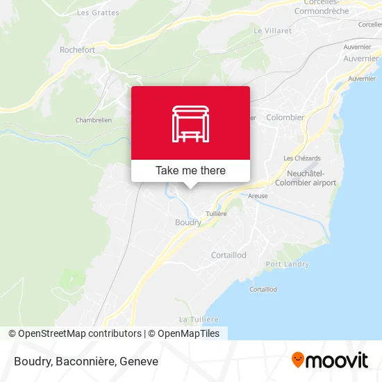 Boudry, Baconnière map