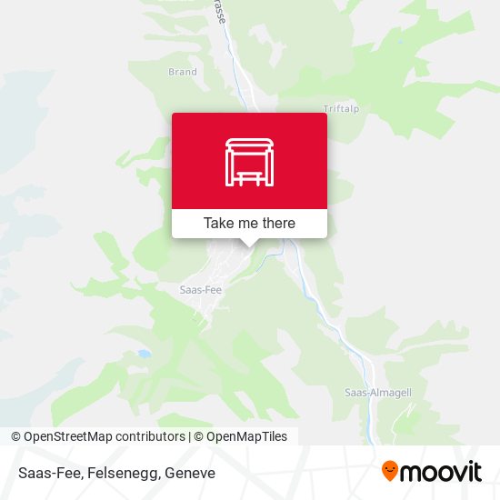 Saas-Fee, Felsenegg map