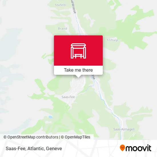 Saas-Fee, Atlantic map