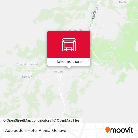 Adelboden, Hotel Alpina map