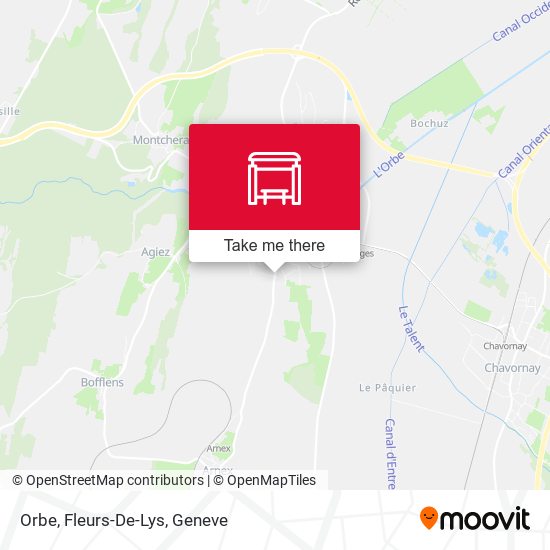 Orbe, Fleurs-De-Lys map