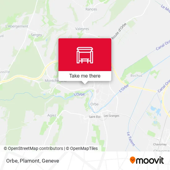 Orbe, Plamont map