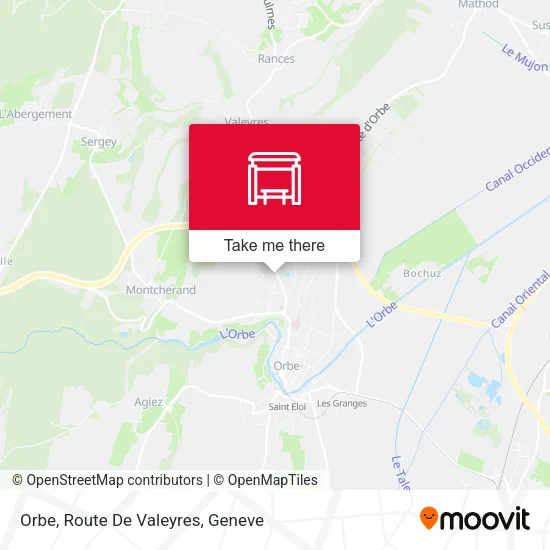 Orbe, Route De Valeyres map