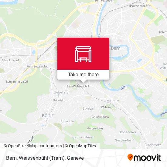 Bern, Weissenbühl (Tram) map