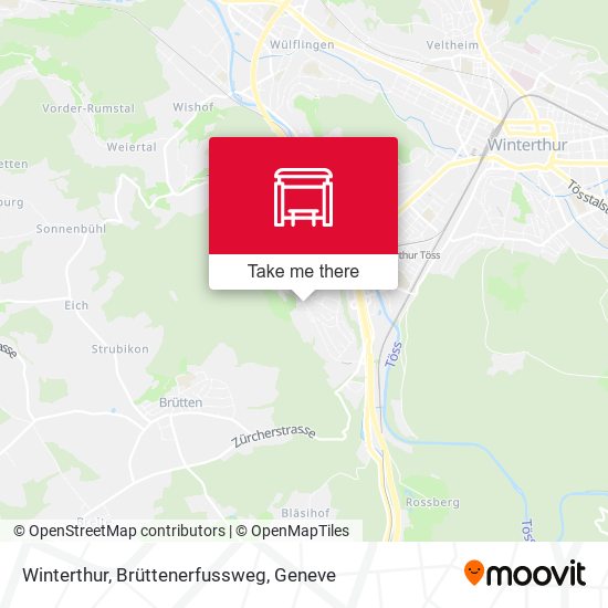 Winterthur, Brüttenerfussweg map
