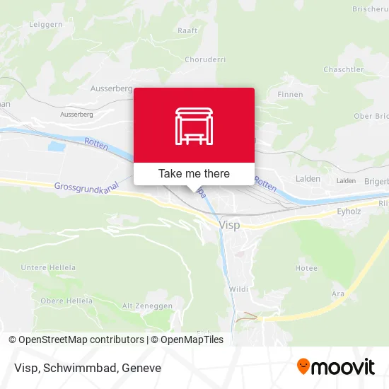 Visp, Schwimmbad map