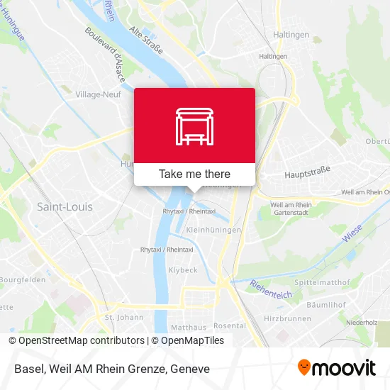 Basel, Weil AM Rhein Grenze map