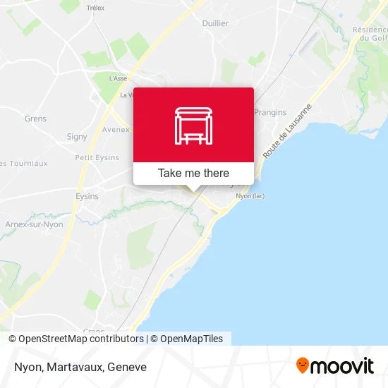Nyon, Martavaux map