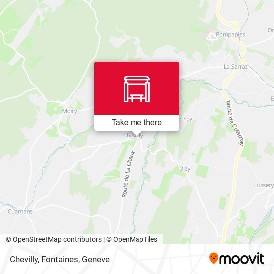 Chevilly, Fontaines map