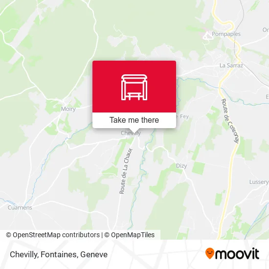 Chevilly, Fontaines map