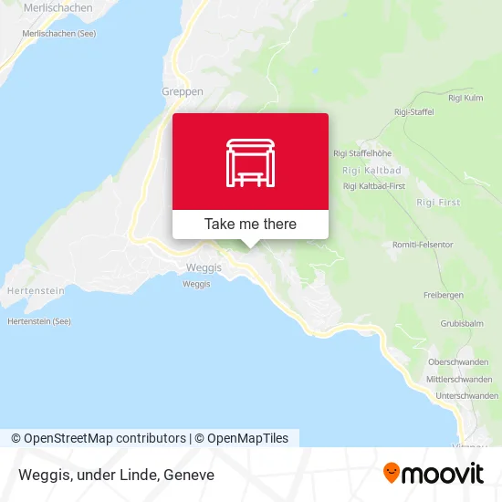 Weggis, under Linde map