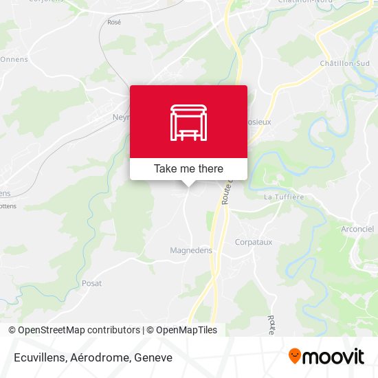 Ecuvillens, Aérodrome map