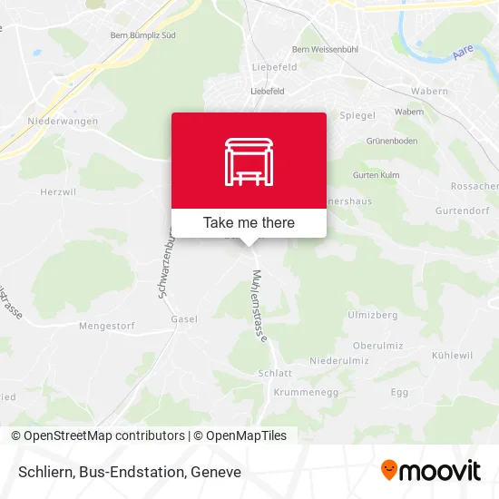 Schliern, Bus-Endstation map