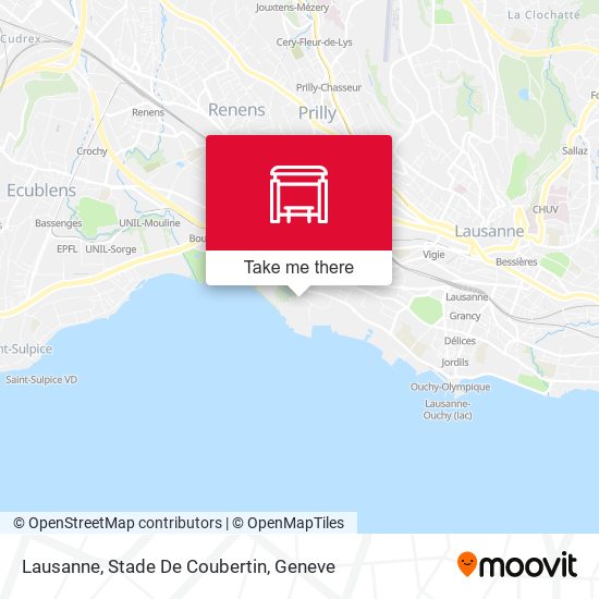 Lausanne, Stade De Coubertin map