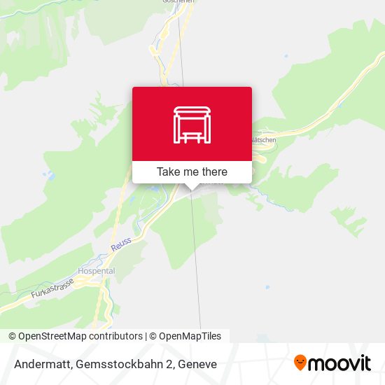 Andermatt, Gemsstockbahn 2 Karte