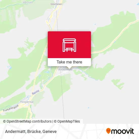 Andermatt, Brücke map