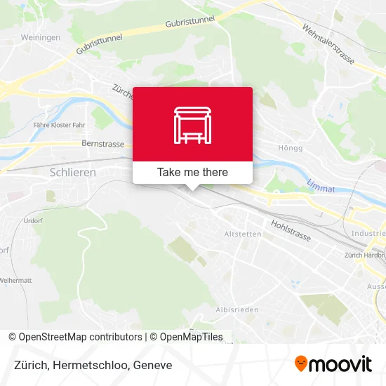 Zürich, Hermetschloo map