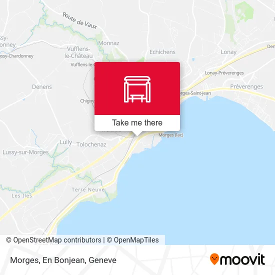 Morges, En Bonjean map