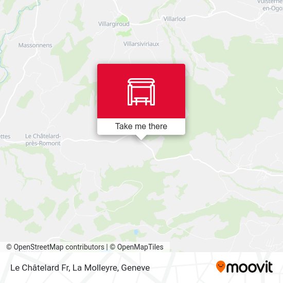 Le Châtelard Fr, La Molleyre map