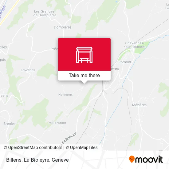 Billens, La Bioleyre map