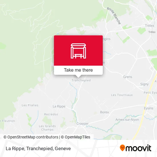 La Rippe, Tranchepied map