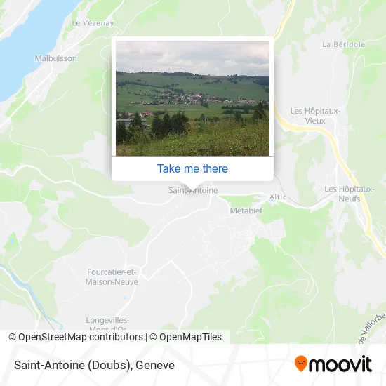 Saint-Antoine (Doubs) map