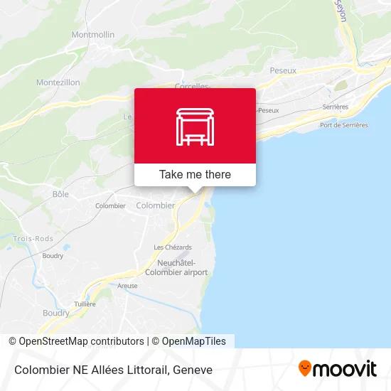 Colombier NE Allées Littorail map
