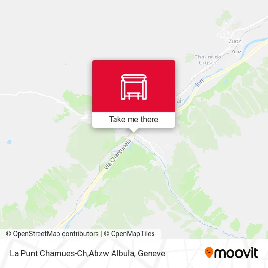 La Punt Chamues-Ch,Abzw Albula map