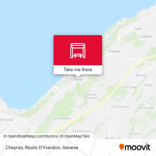 Cheyres, Route D'Yverdon map