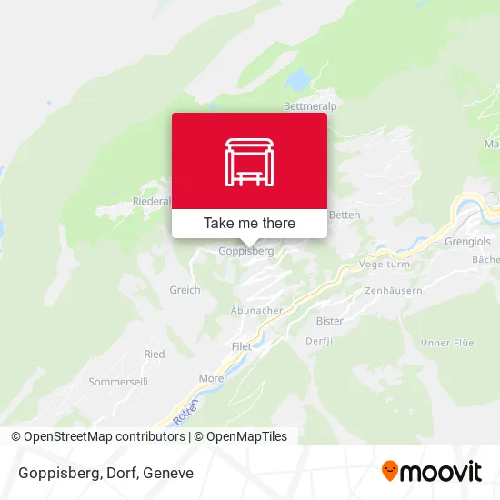 Goppisberg, Dorf map