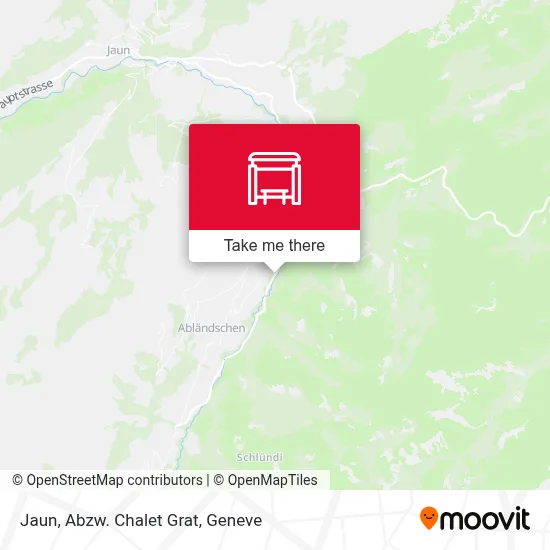 Jaun, Abzw. Chalet Grat map