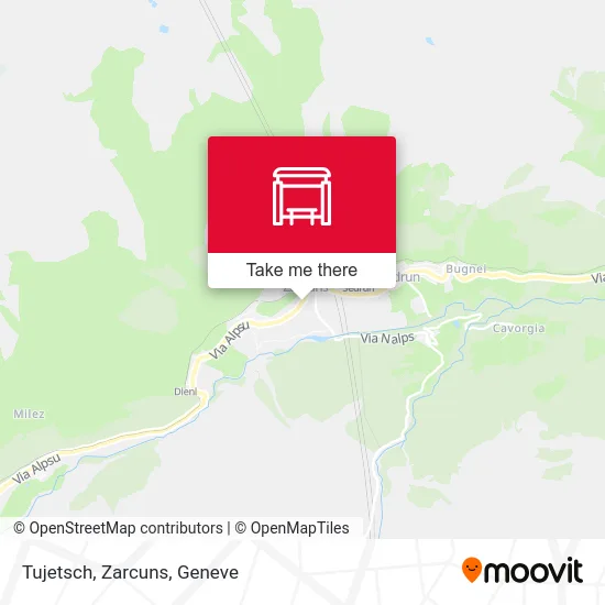 Tujetsch, Zarcuns map