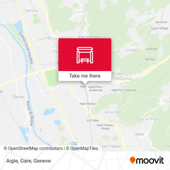 Aigle, Gare map