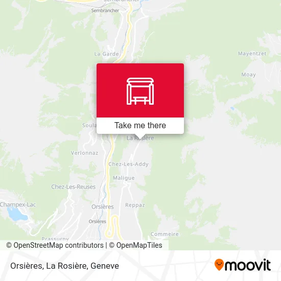 Orsières, La Rosière map