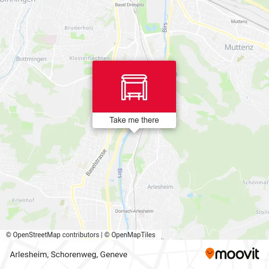 Arlesheim, Schorenweg map