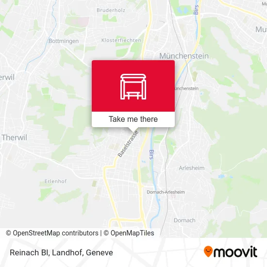 Reinach Bl, Landhof map