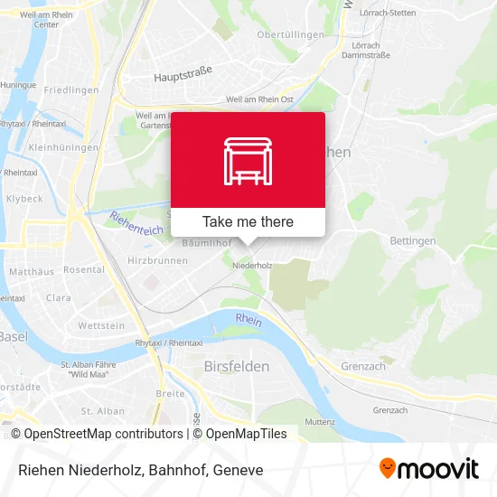 Riehen Niederholz, Bahnhof map