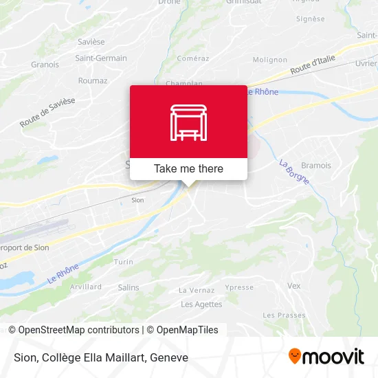 Sion, Collège Ella Maillart map