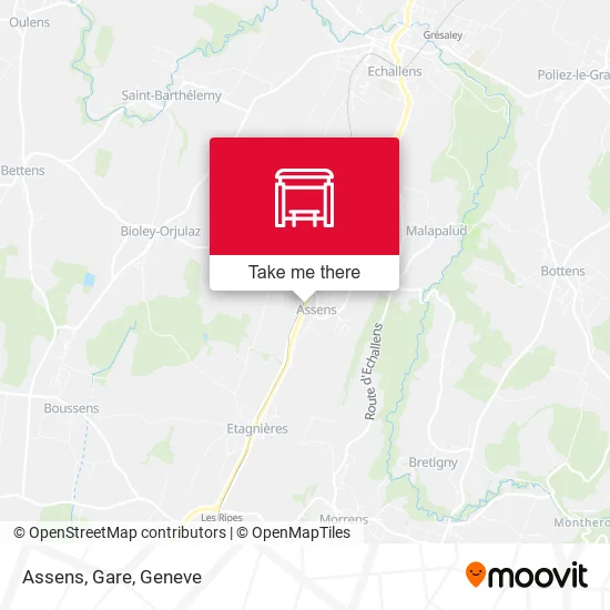 Assens, Gare map