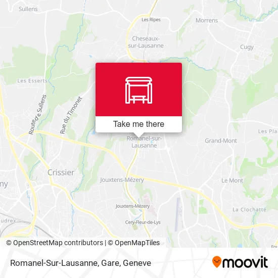 Romanel-Sur-Lausanne, Gare plan