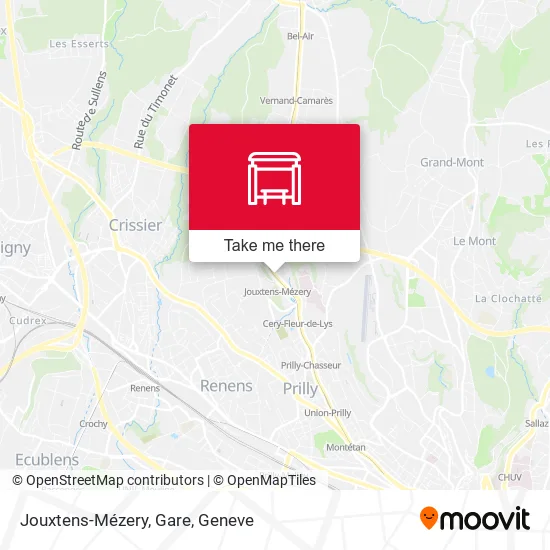 Jouxtens-Mézery, Gare map