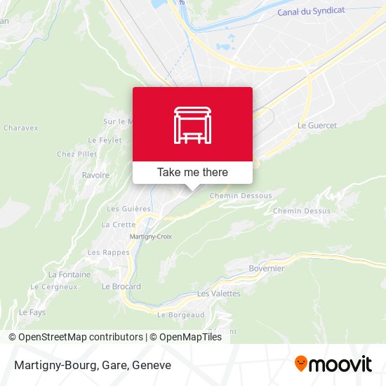 Martigny-Bourg, Gare Karte