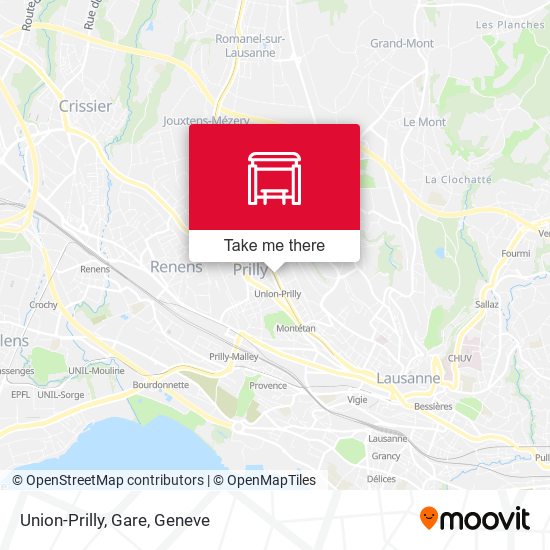 Union-Prilly, Gare map