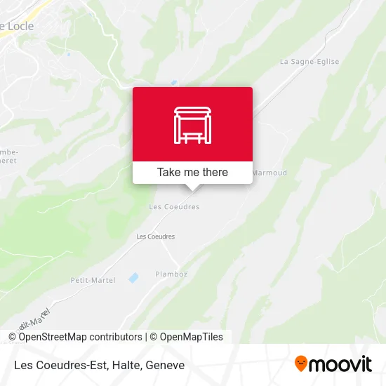 Les Coeudres-Est, Halte map