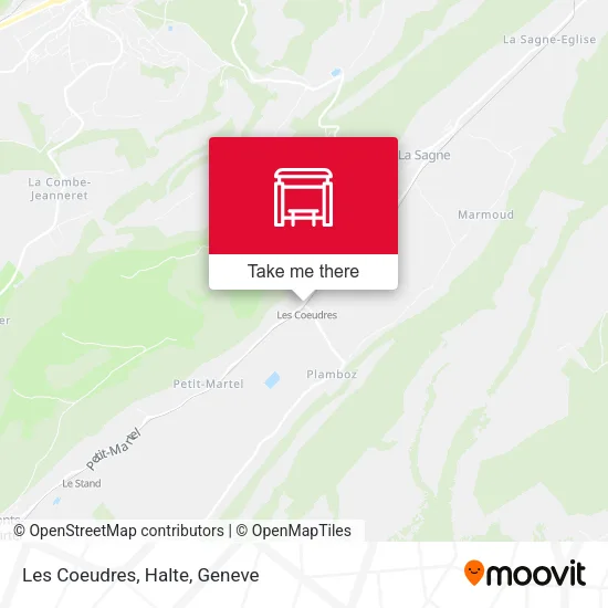 Les Coeudres, Halte map