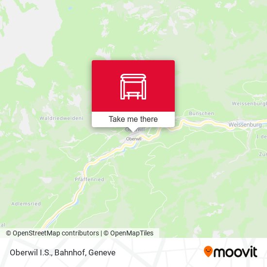 Oberwil I.S., Bahnhof map