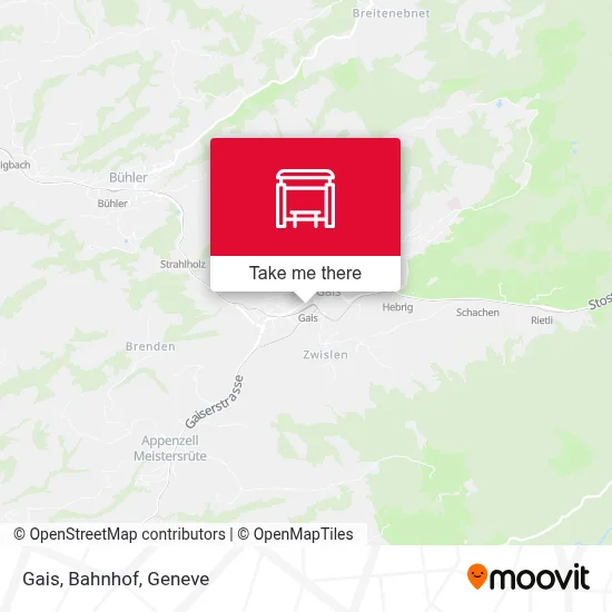 Gais, Bahnhof map
